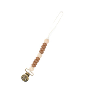 Three Hearts & Co. - LE Petite Asher Pacifier & Toy Clip - BPA Free Silicone: Clear