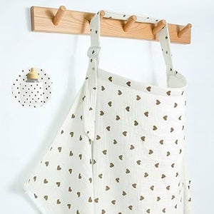 Hearts Muslin Nursing Cover