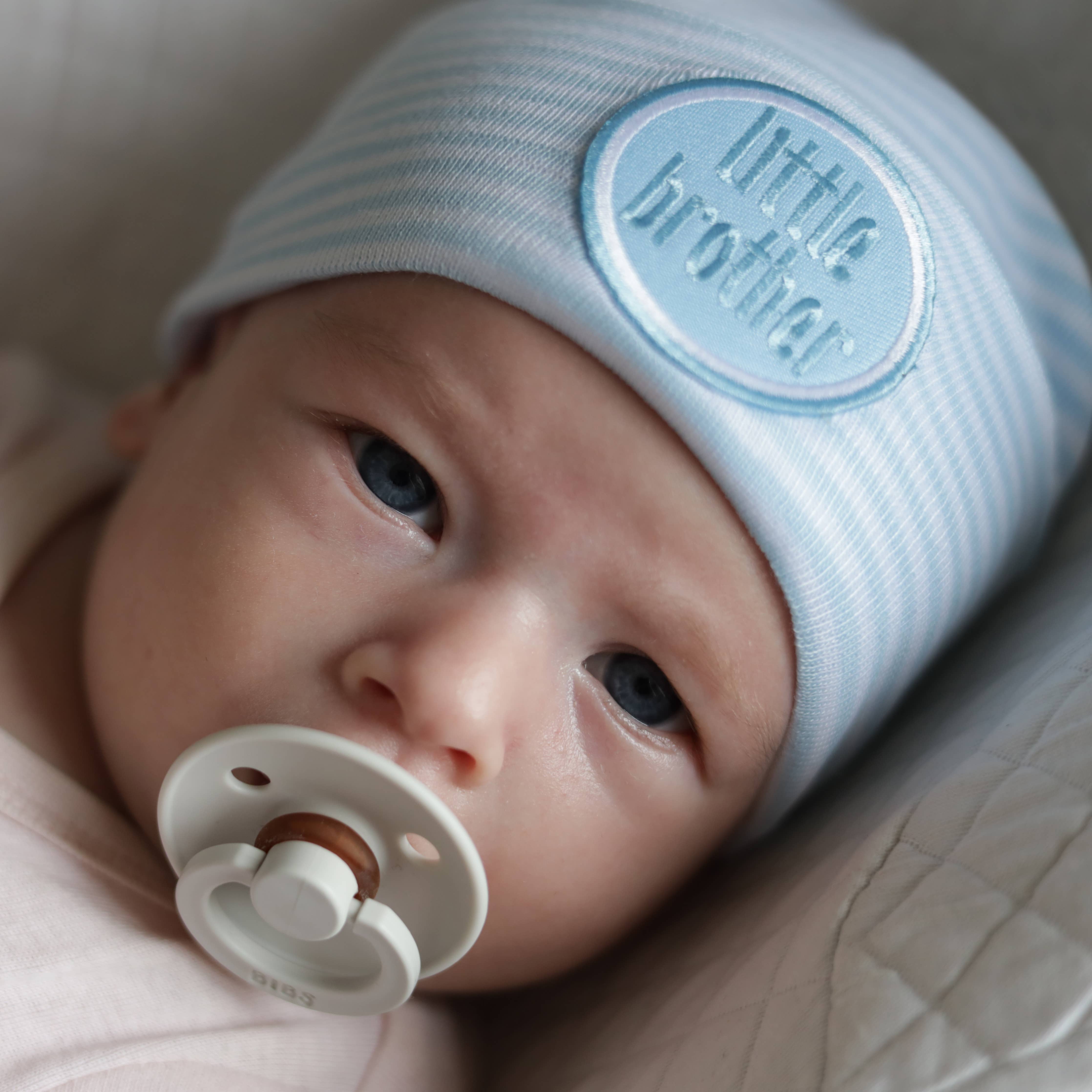 STRIPED BLUE-WHITE LITTLE BROTHER: NEWBORN