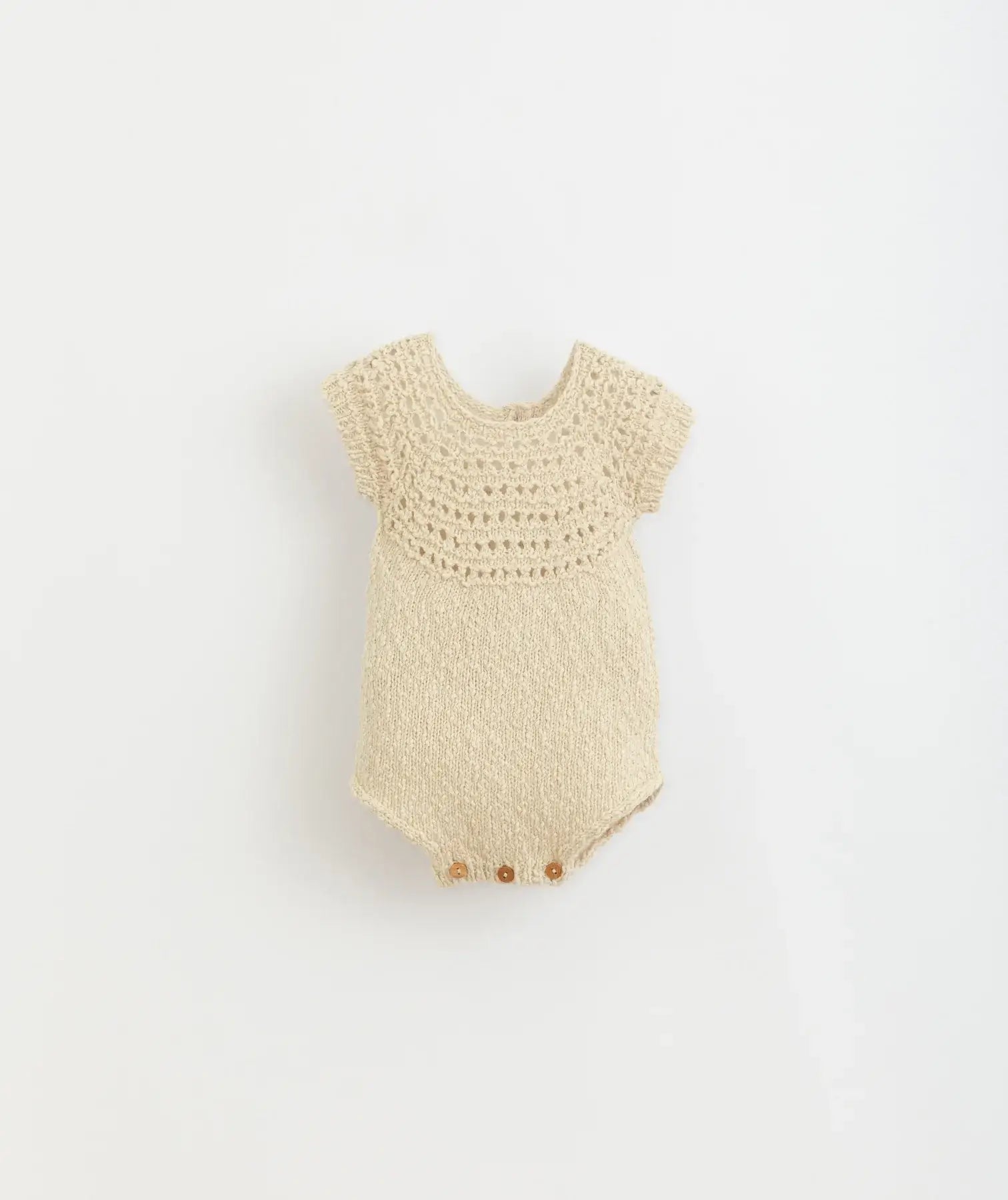 Play Up Knitted jumpsuit with wooden buttons | Botany
