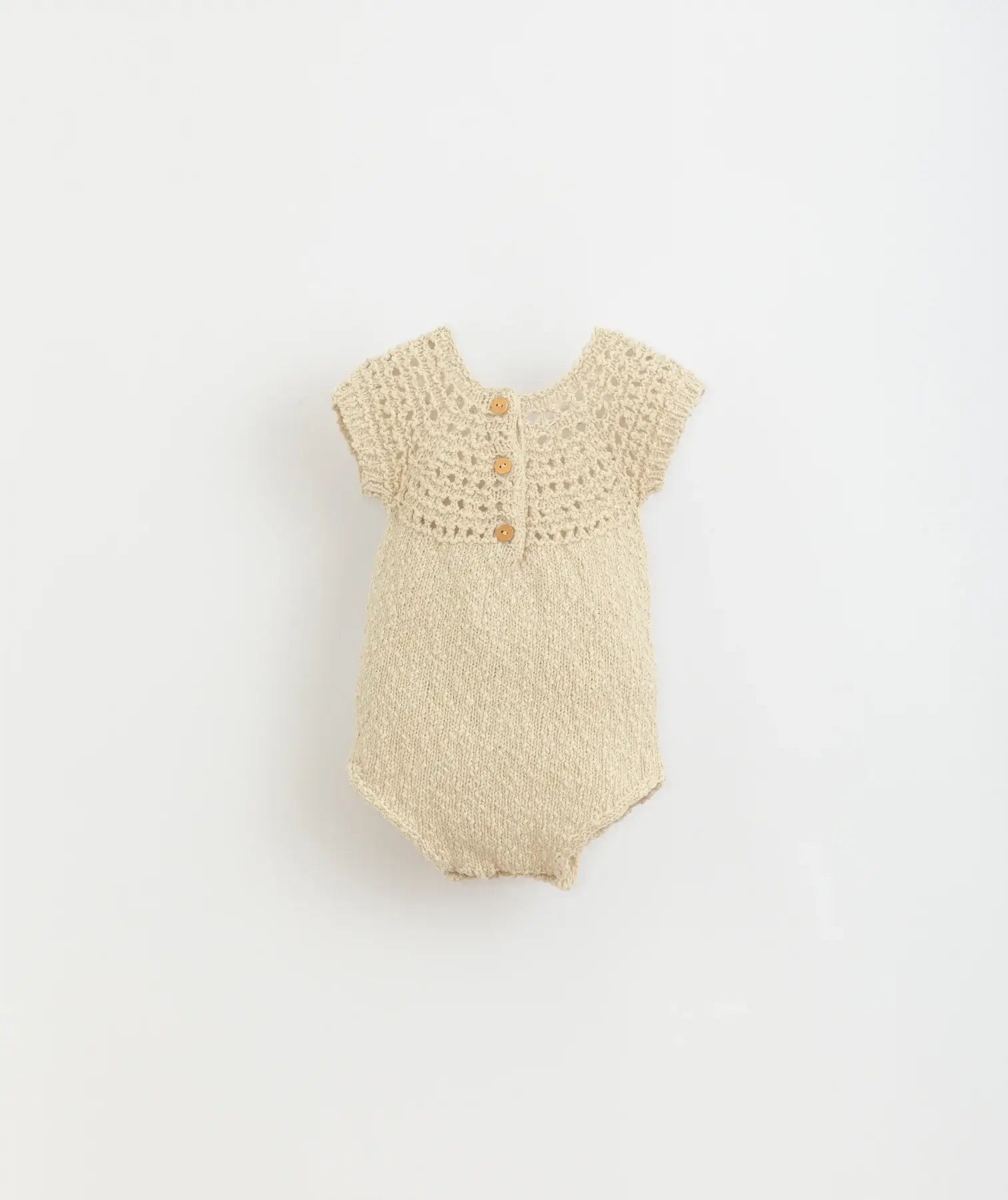 Play Up Knitted jumpsuit with wooden buttons | Botany