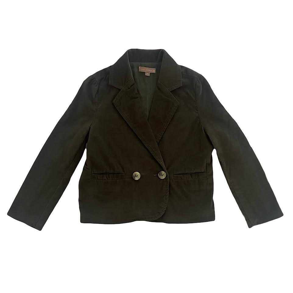 Orange Dimanche Green Velvet Blazer