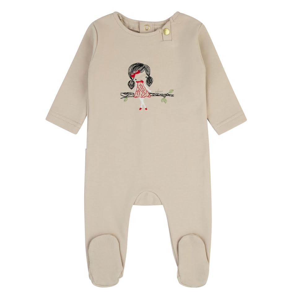 Cadeau Girls Tan Doll on Branch Footie