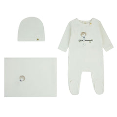 Cadeau Boy White Doll on Branch Layette Set