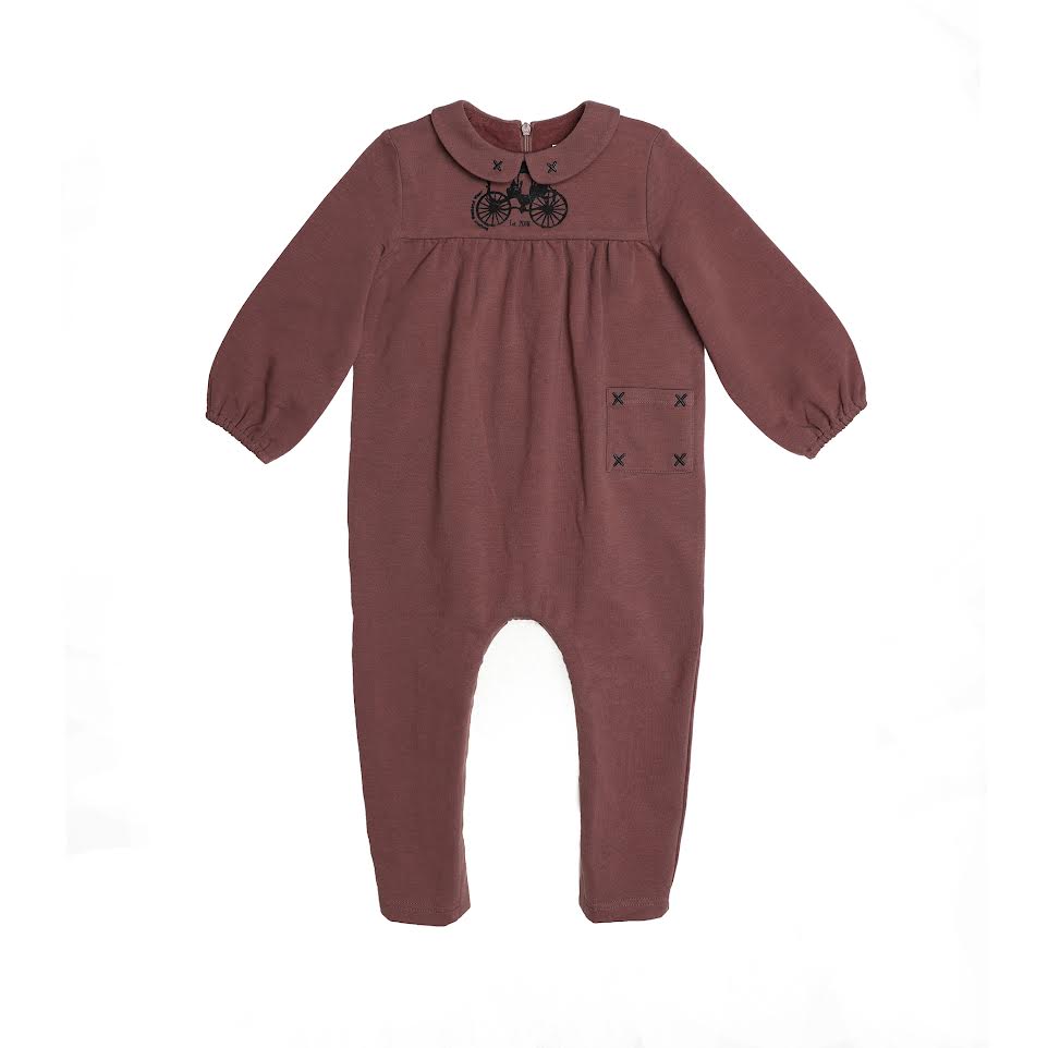 Bonjour Vintage Wagon Baby Girl Romper