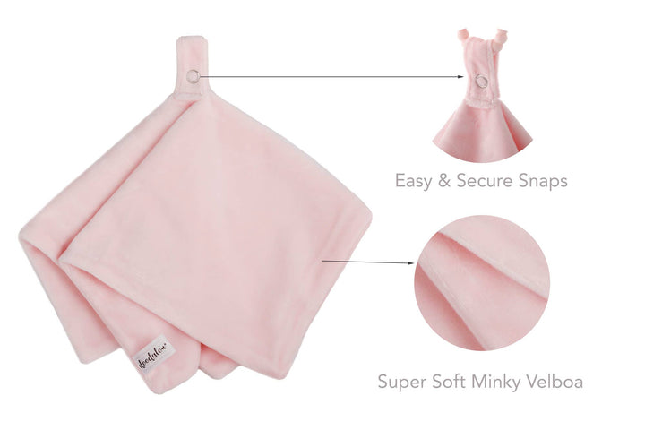 Doodalou - Super Soft Velboa Pacifier Blanket: Light Blue