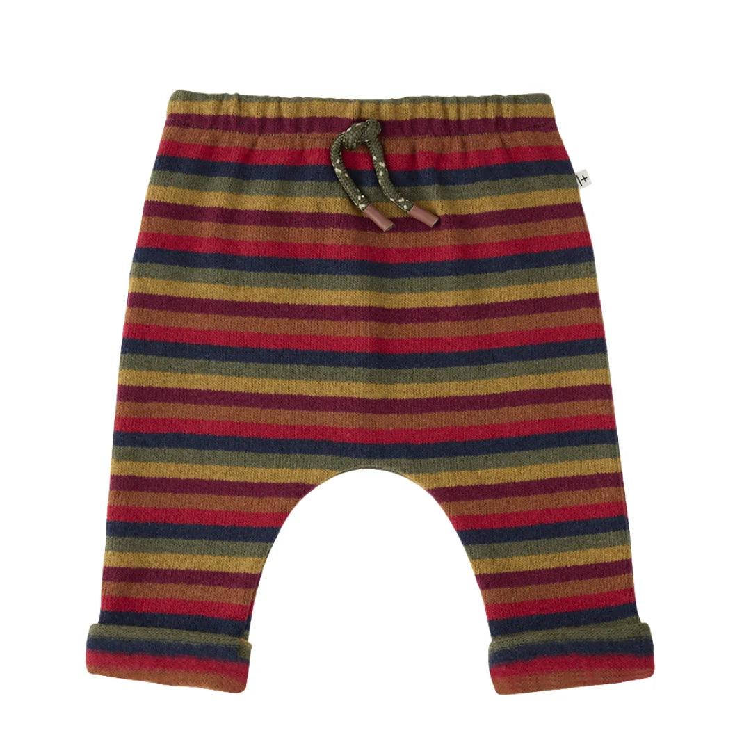 A front view of the 1+ in the Family NANAIMO infant pants in multicolor.