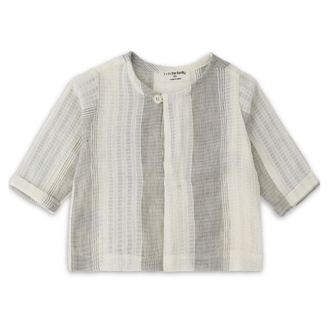 A sophisticated 1+ in the Family Torrent Shirt in a textured cotton weave, featuring a refined collar and modern button-down design.