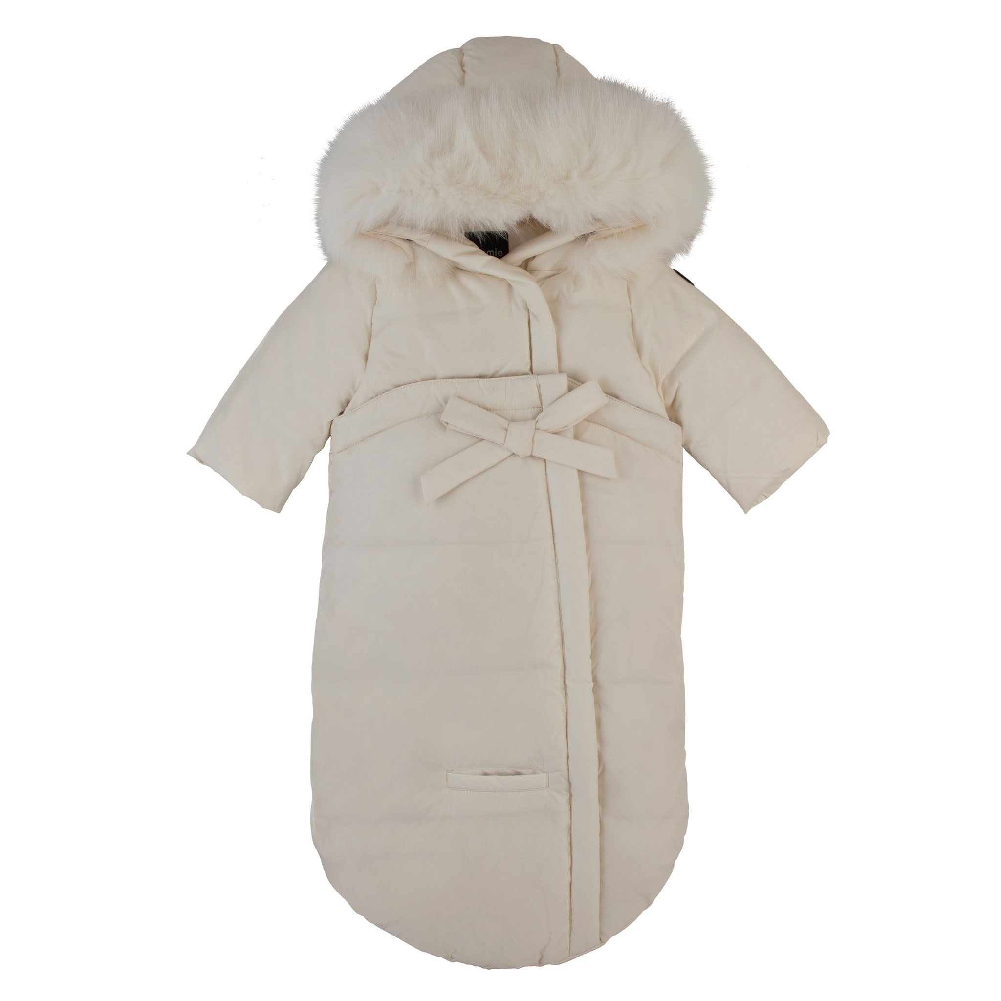 Pramie Ivory Bow Snowsuit