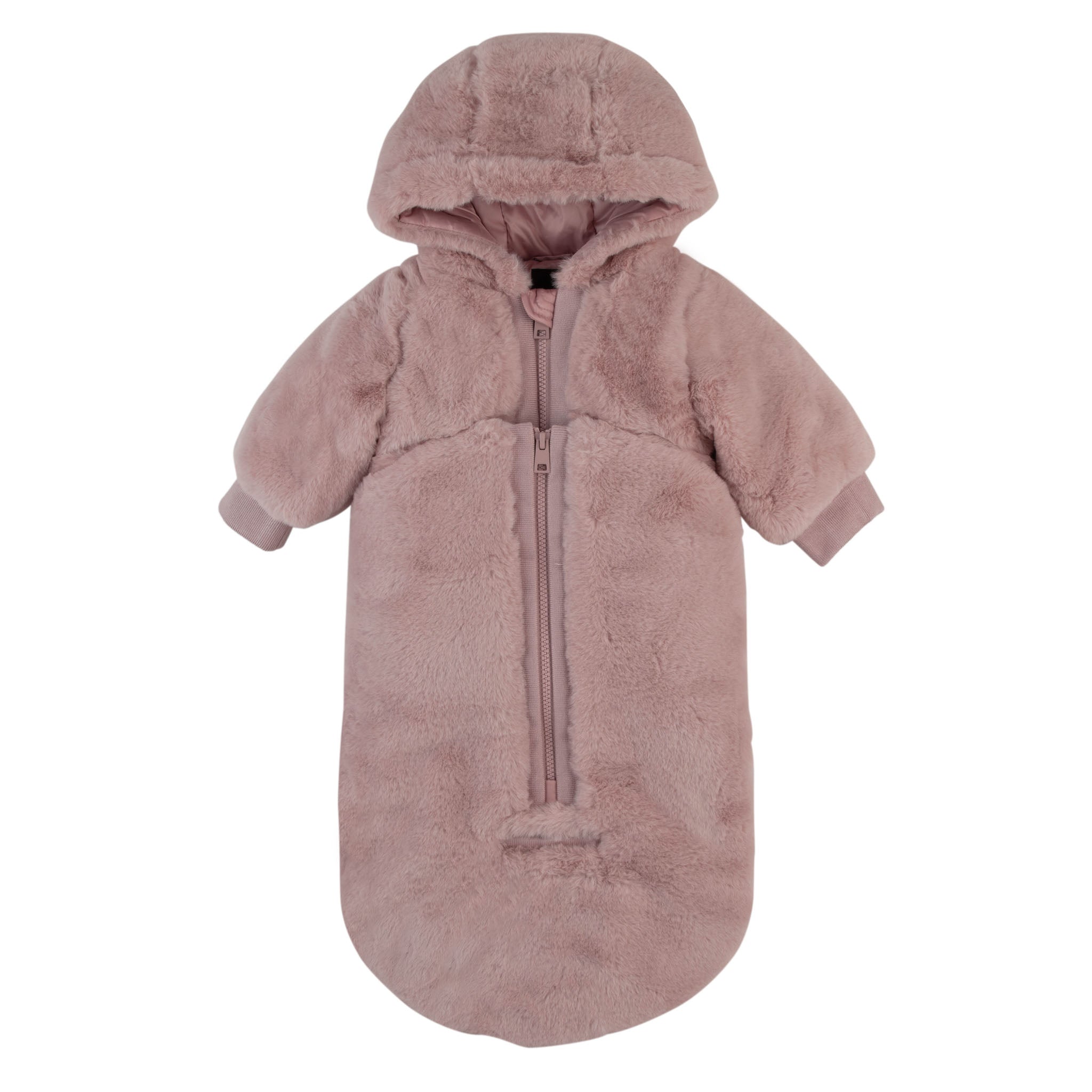 Pramie Mauve Fur Snowsuit