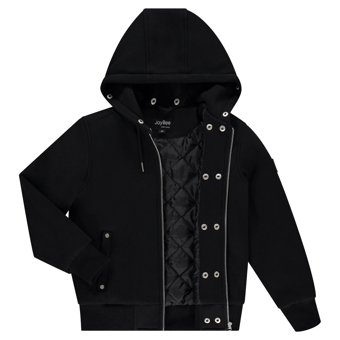 JayBee Black Fur Lined Hoodie