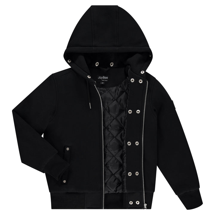 JayBee Black Fur Lined Hoodie