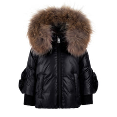 pramie girls black ruffle jacket