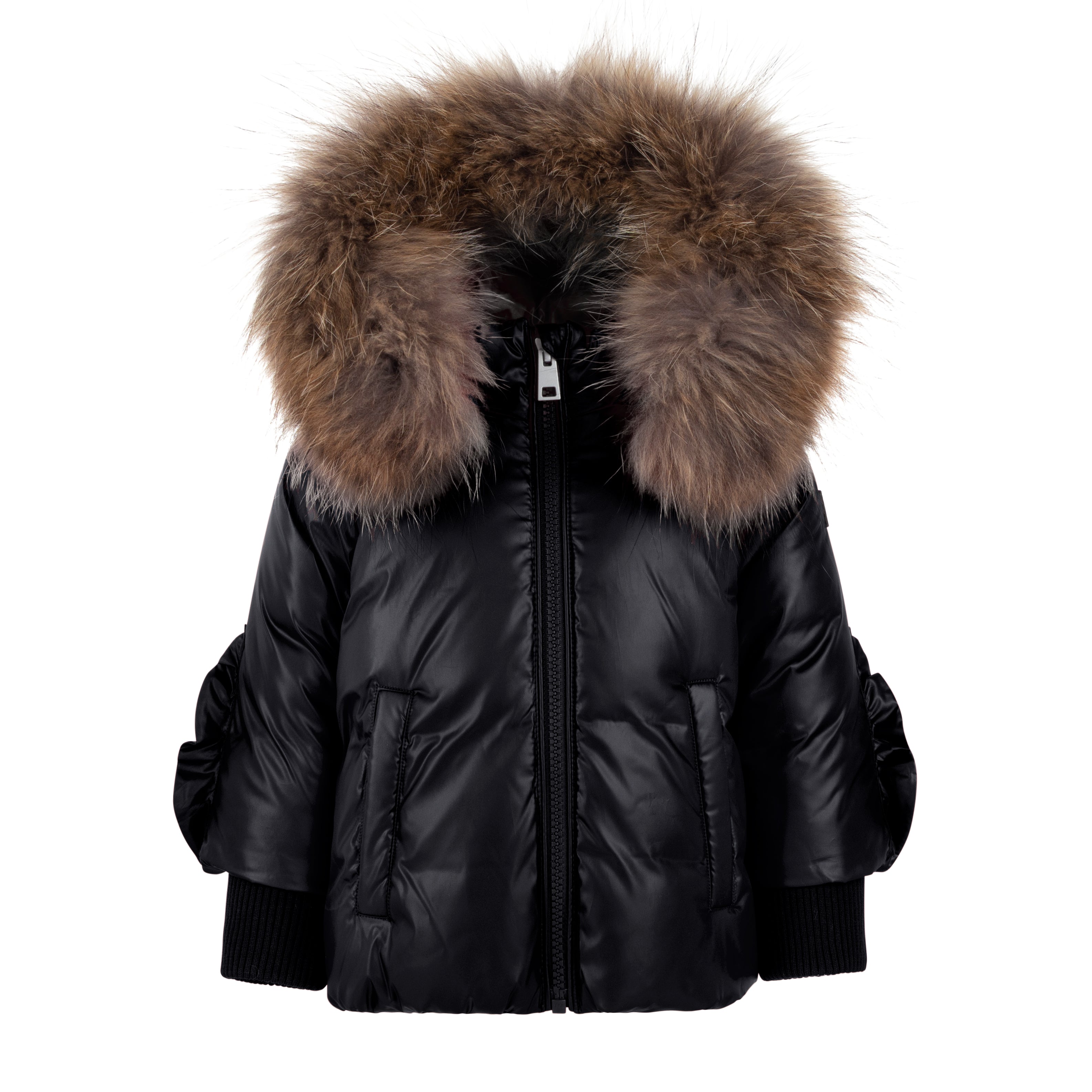 pramie girls black ruffle jacket