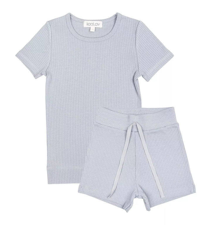 KoaLav Mineral Gray Short Sleeve Set