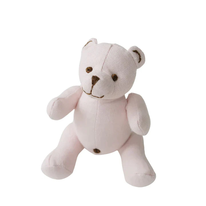 Beba Bean Linen Bear Baby Rattle