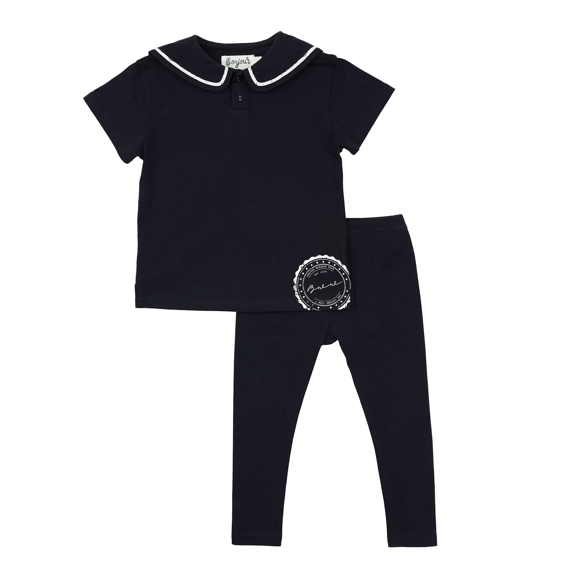 Bonjour Sailor Stamp 2 Pc Boys