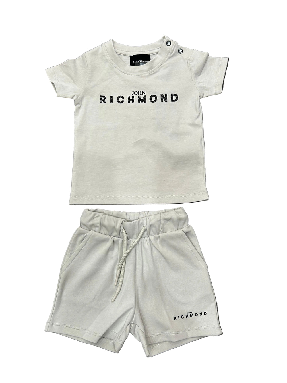 John Richmond Galiakop T Shirt and Bermuda Set Kids Cotton Summer Outfit Logo Print