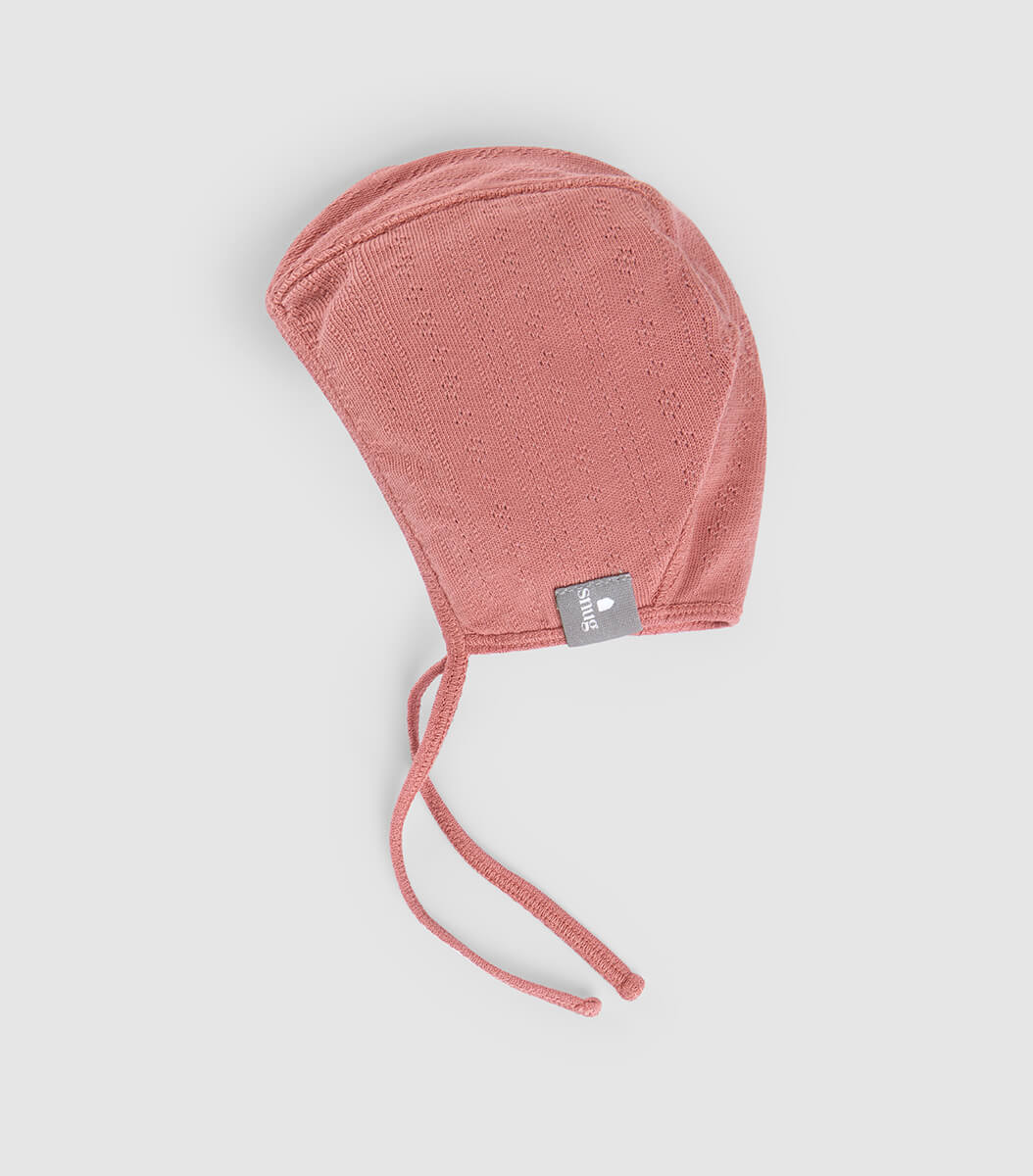 SNUG Baby Organic Cotton Bonnet And Bootie Set For Newborn