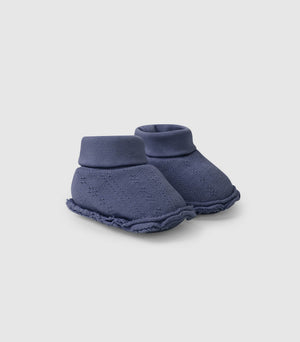 SNUG Baby Organic Cotton Bonnet And Bootie Set For Newborn