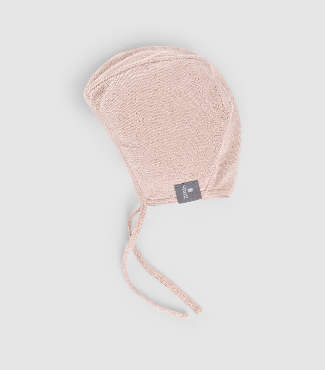 SNUG Baby Organic Cotton Bonnet And Bootie Set For Newborn