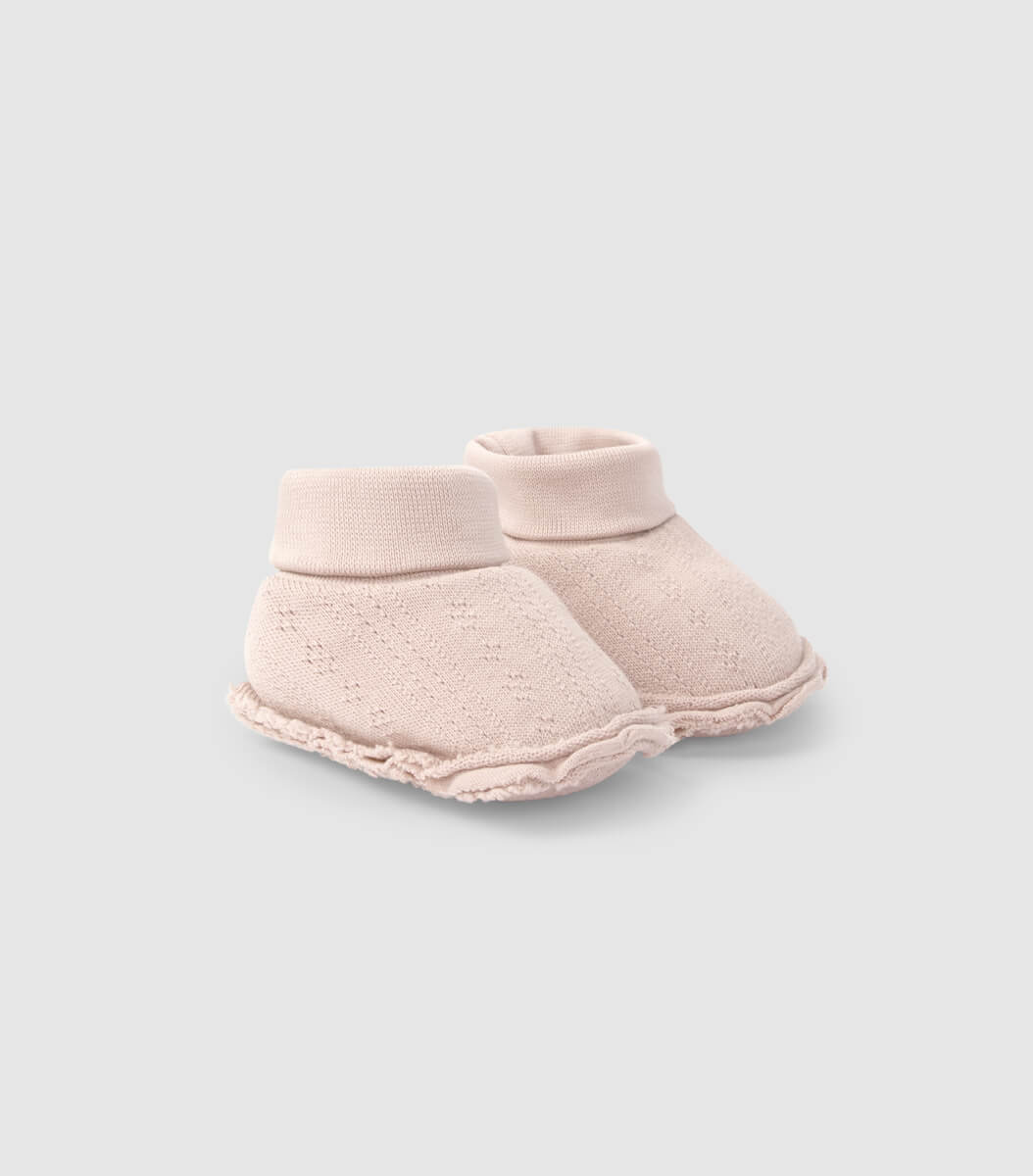 SNUG Baby Organic Cotton Bonnet And Bootie Set For Newborn