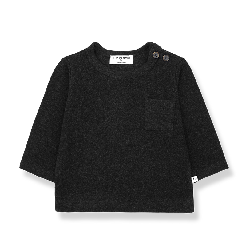 1+ in the Family Oriol Anthracite Long Sleeve T-shirt