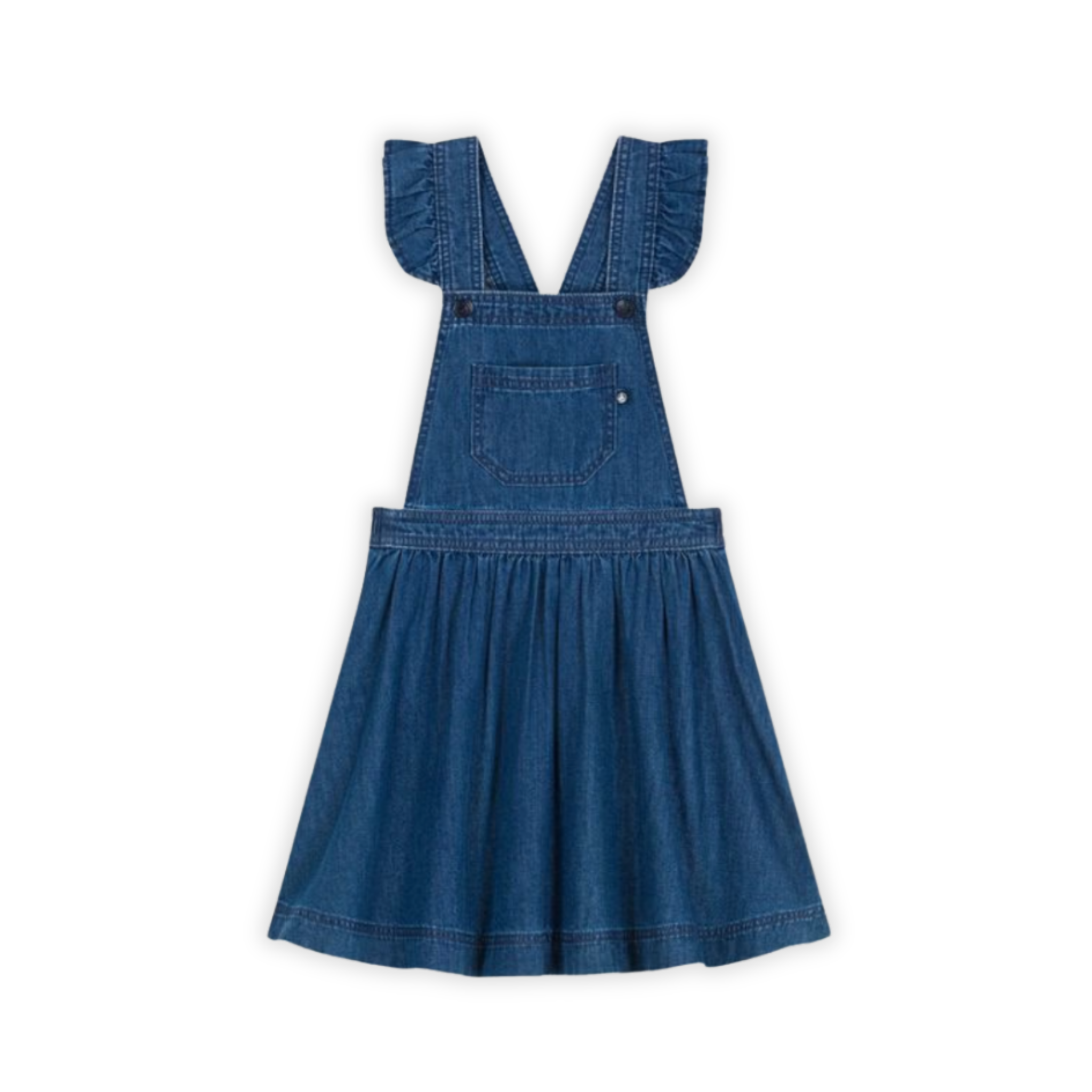 Petit Bateau | Denim Sleeveless Pinafore Dress