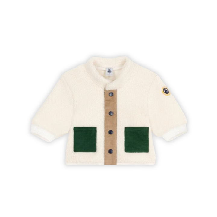 Petit Bateau | Sherpa-Lined Hooded Baby Coat