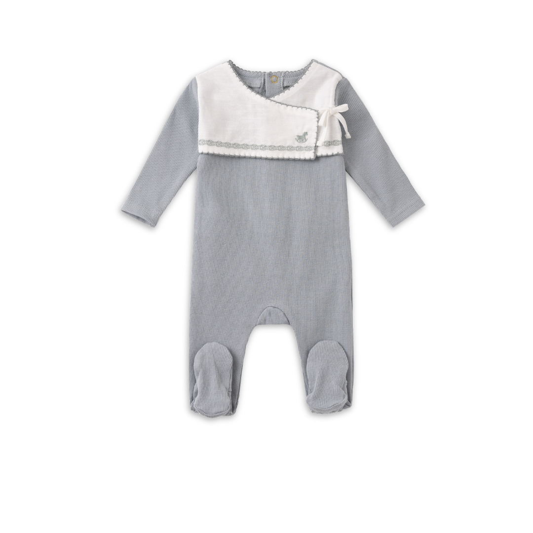 Cadeau Linen Allure Footie Soft Linen Baby Footed Onesie Lightweight Elegant Design