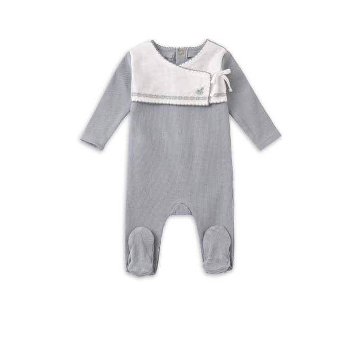 Cadeau Linen Allure Footie Soft Linen Baby Footed Onesie Lightweight Elegant Design