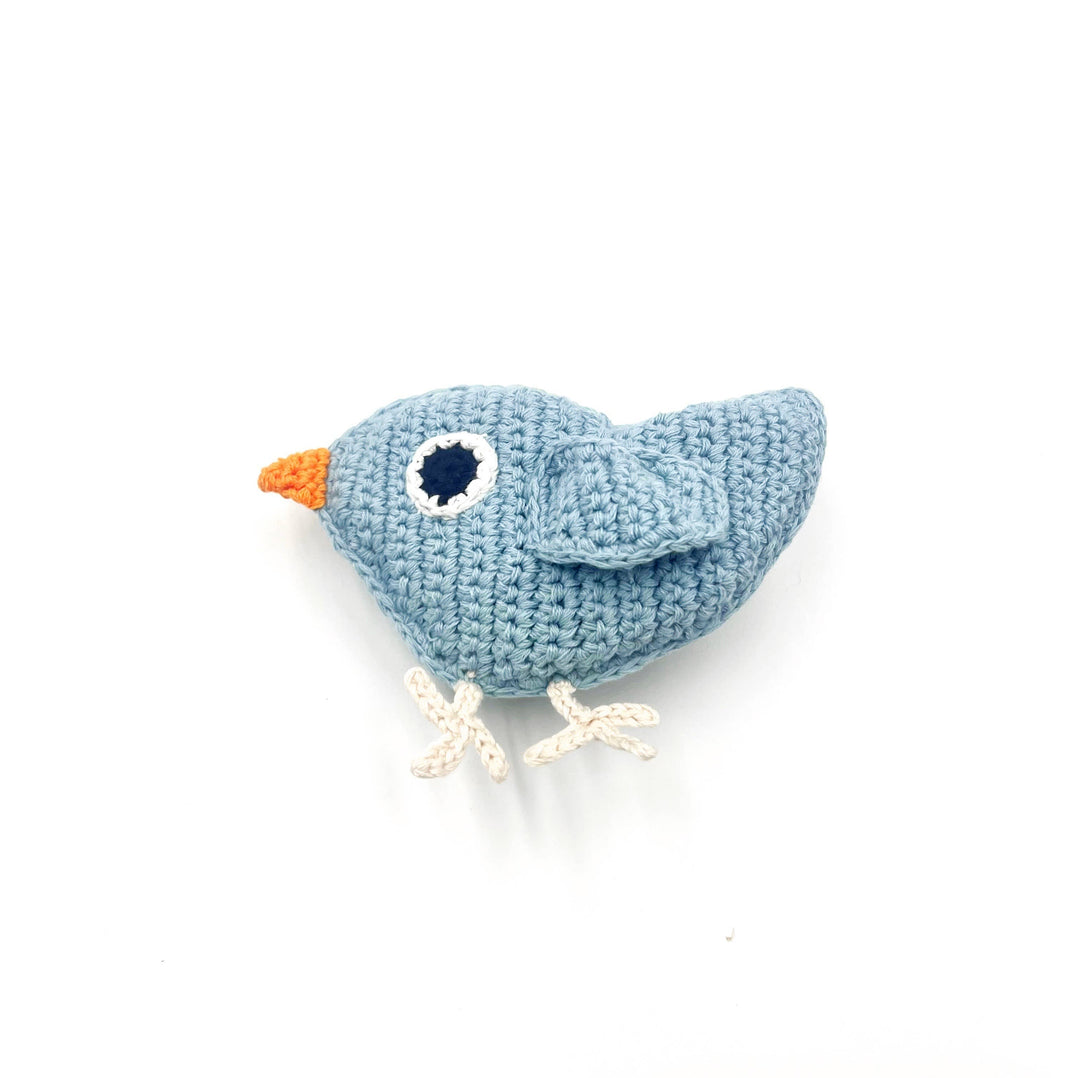 Pebble - Handmade Baby Bird Rattle: Dusky Pink