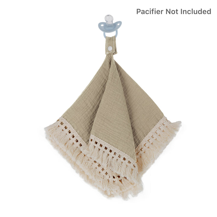 Doodalou - Desert - Muslin Boho Pacifier Blanket with Tassels