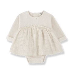 1+ in the Family Nicoline Ecru Dress with Bodysuit