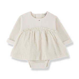 1+ in the Family Nicoline Ecru Dress with Bodysuit