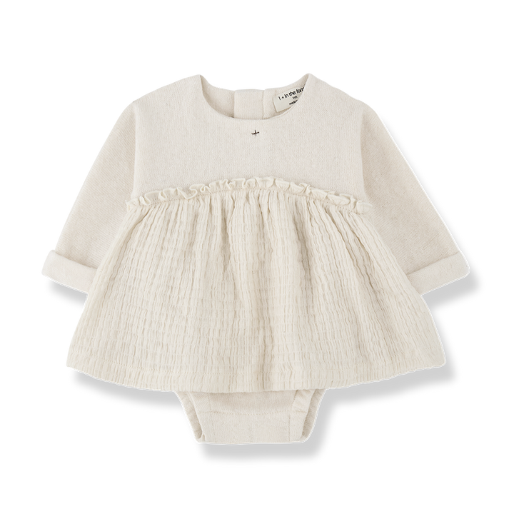 1+ in the Family Nicoline Ecru Dress with Bodysuit