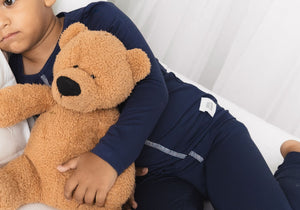 Little Label - Navy Classic Bamboo Stitch Pajamas
