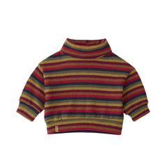 A cozy 1+ in the Family multicolor knit turtleneck sweater for babies and toddlers.