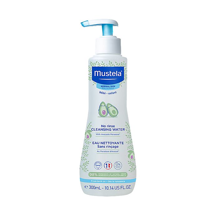 mustela no rinse cleansing water micellar water cleanser for babys face body diaper