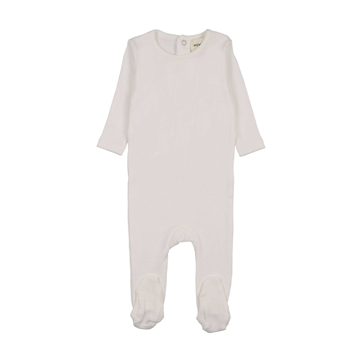 Mema Knits – Ribbed Base Footie | Winter White