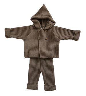 Hooded Double Breasted Sweater Set