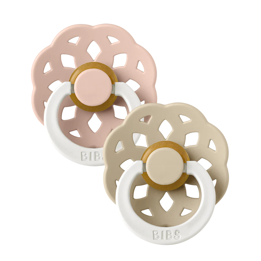BIBS Boheme 2 PACK Blush GLOW/Vanilla GLOW - Round / 1 / Natural Rubber Latex