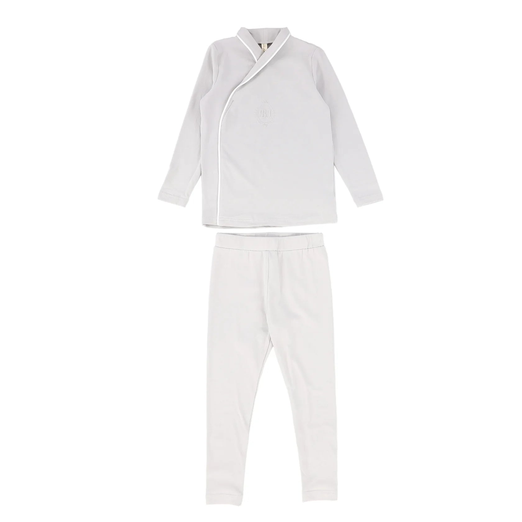 Bebe Jolee Blue Piped Wrap Pajamas