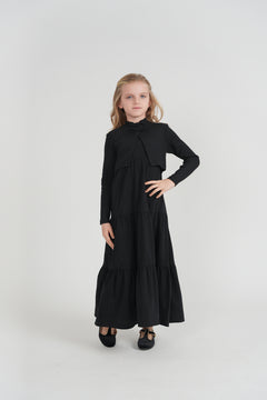 Seal – Girls Cardigan Robe (Black)
