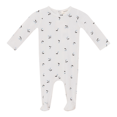 Fragile White Jersey Small Cherries Footie