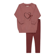 Ely's & Co Pink Heart 2 PC Set