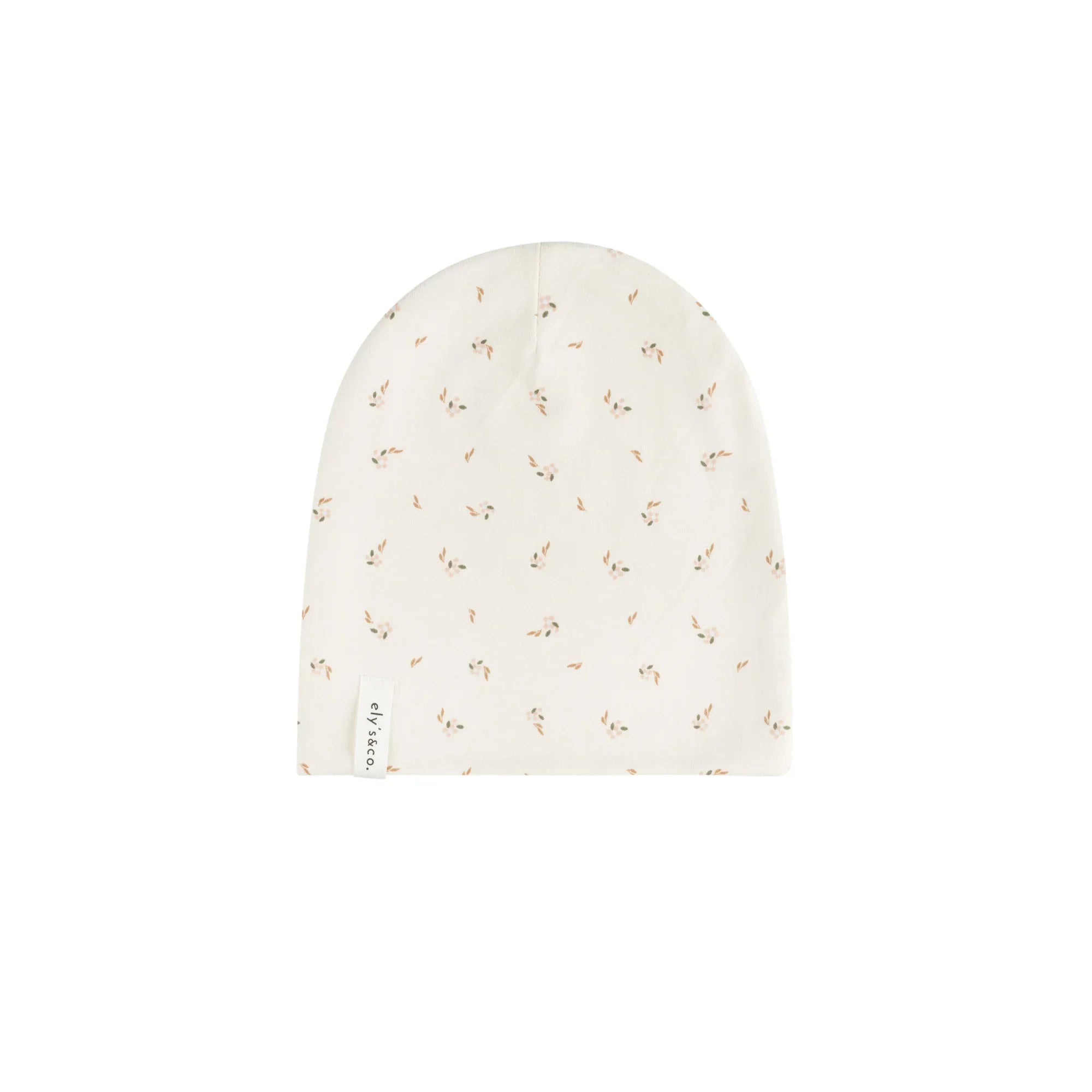 Ely's & Co Ivory Printed Floral Beanie