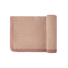 Looms Pink/Ivory Thin Stripe Blanket