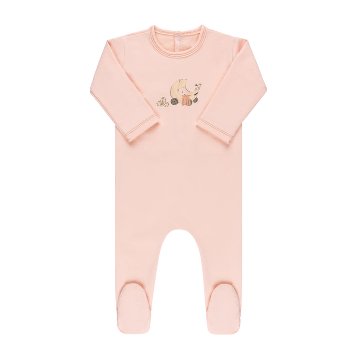 Ely's & Co Pink French Terry Carriage Footie