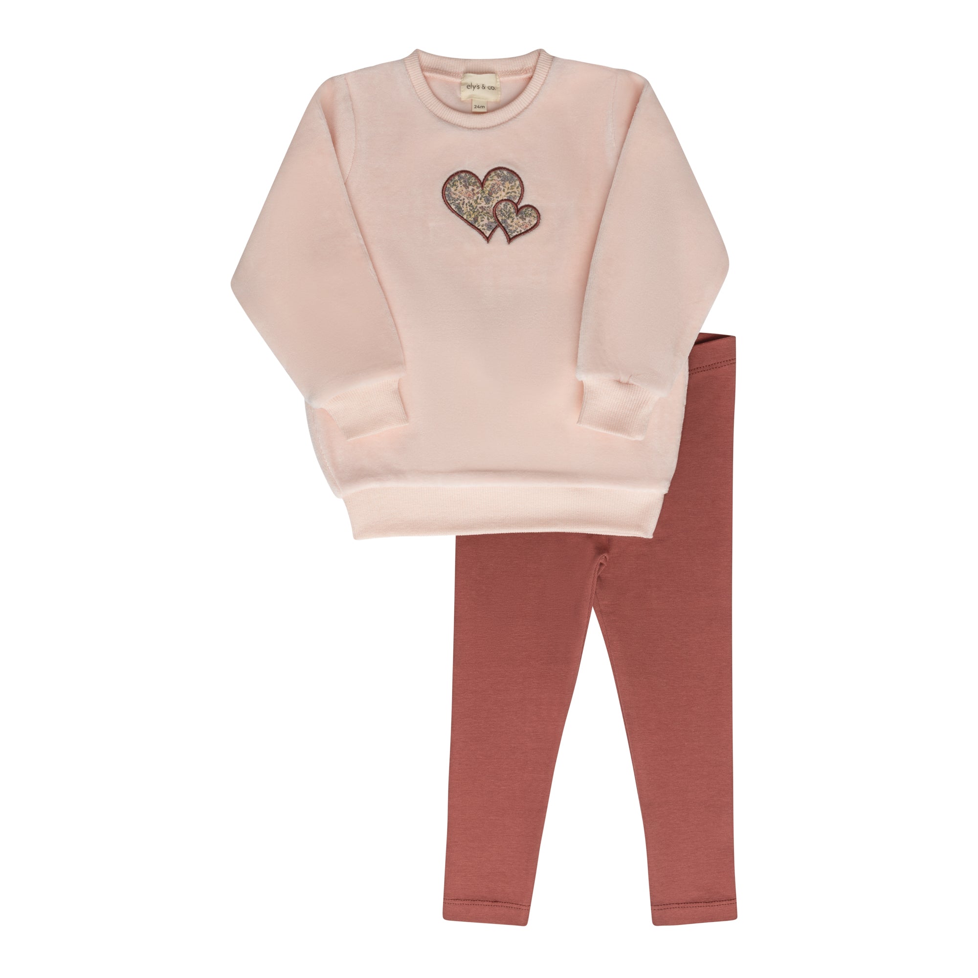 Ely’s & Co. – Girl Embroidered Liberty 2-Piece Set | Pink